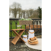 Erto Stool - Stool, teak, natural 40x35x45 cm