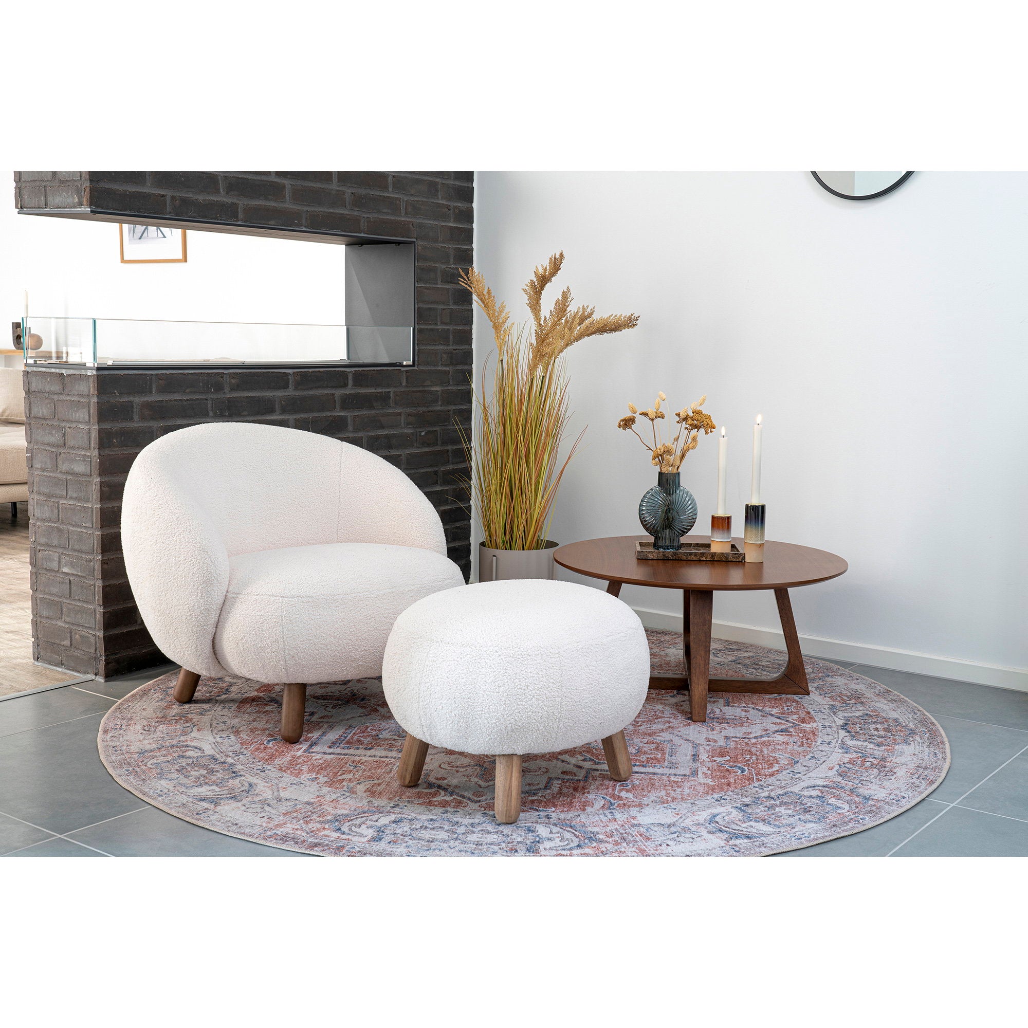Hellerup Coffee Table - Coffee table, walnut veneer ø75x36 cm