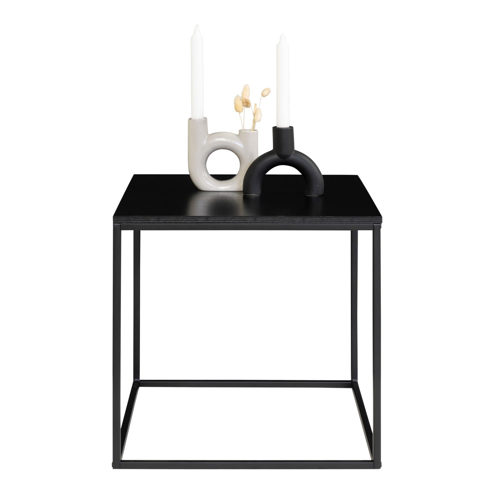 Vita Side Table - Side table, black, black frame 45x45x45 cm