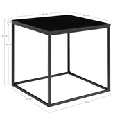 Vita Side Table - Side table, black, black frame 45x45x45 cm