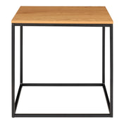 Vita Side Table - Side table, oak look, black frame 45x45x45 cm