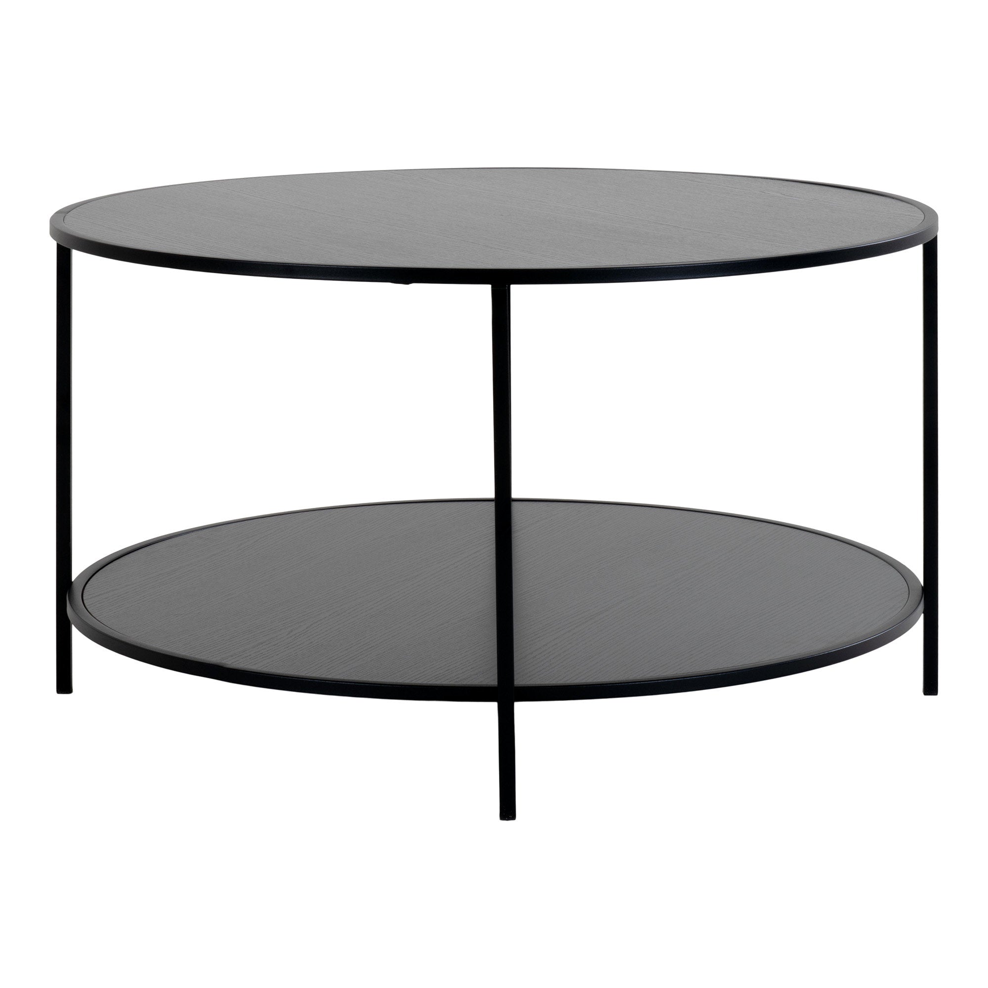 Vita Coffee table - Coffee table, black, black frame ø80x45 cm