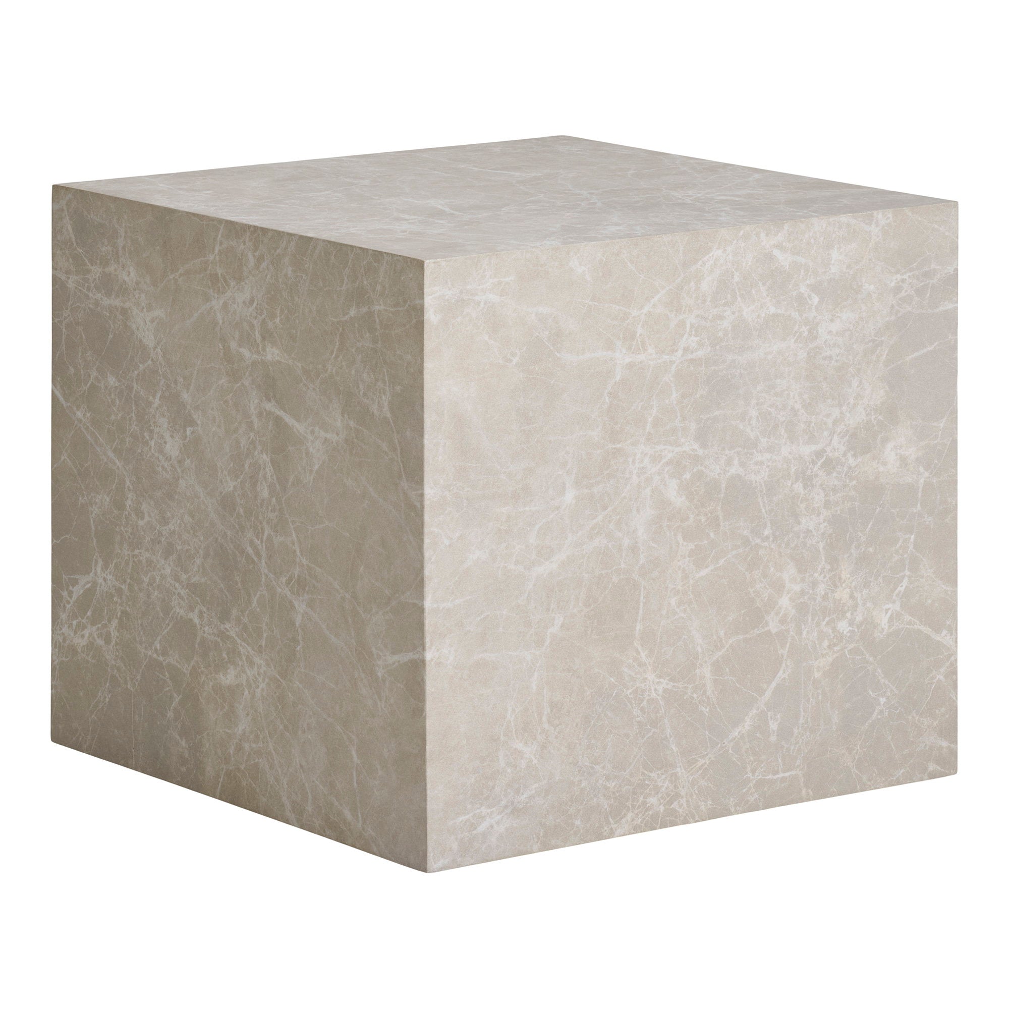 Prague Coffee Table - Coffee Table, marble look, beige set of 2