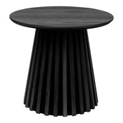 Osaka Side Table - Side table, oak veneer, black ø50x45 cm