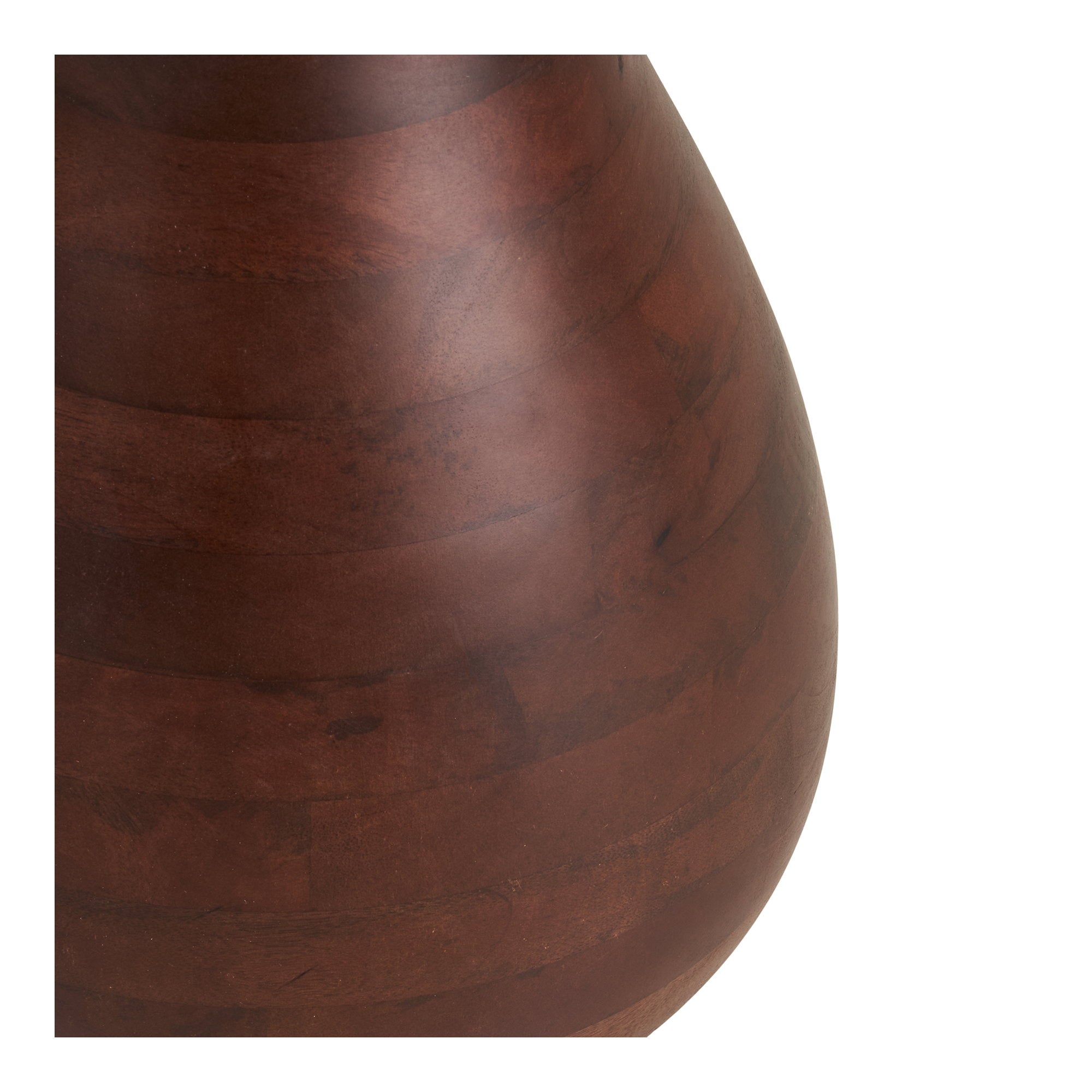 Heide Side Table - Side table, mango wood/marble, dark brown/white ø40x41 cm