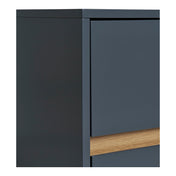 Bisley Side Table - Side Table, painted wood, 2 drawers, dark grey 40x35x55 cm