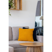 Santos Cushion - Cushion, recycled cotton, ochre 45x45 cm