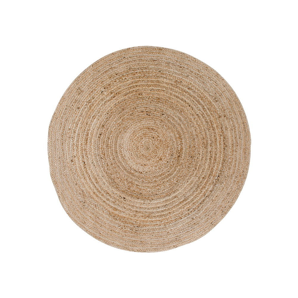 Velora vloerkleed - gevlochten jute naturel ø90 cm
