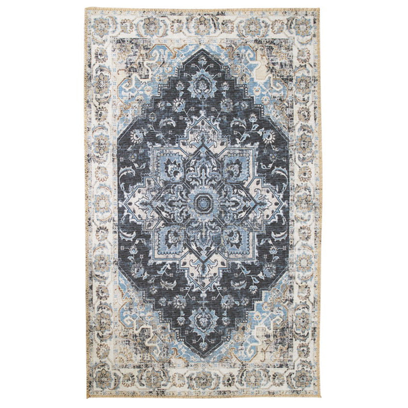 Serena 160x230cm woven rug - Blue & Cream