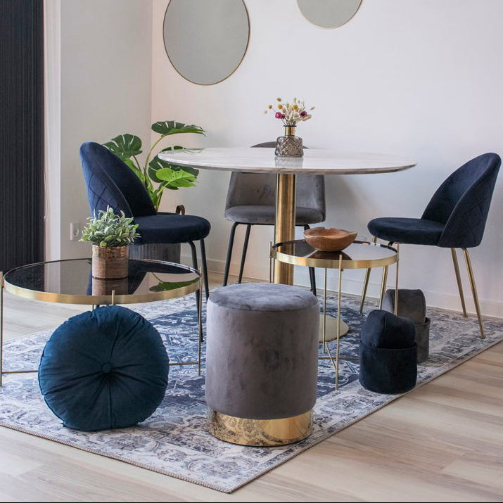 Serena 160x230cm woven rug - Blue & Cream