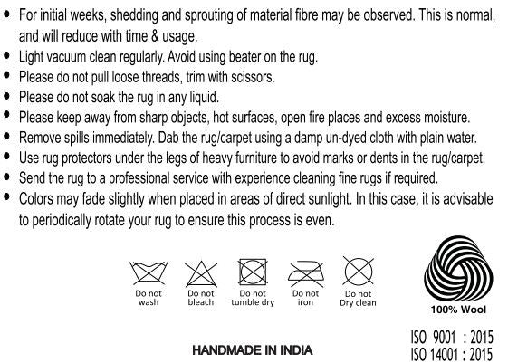 Eira 160x230cm wool rug – Ivory