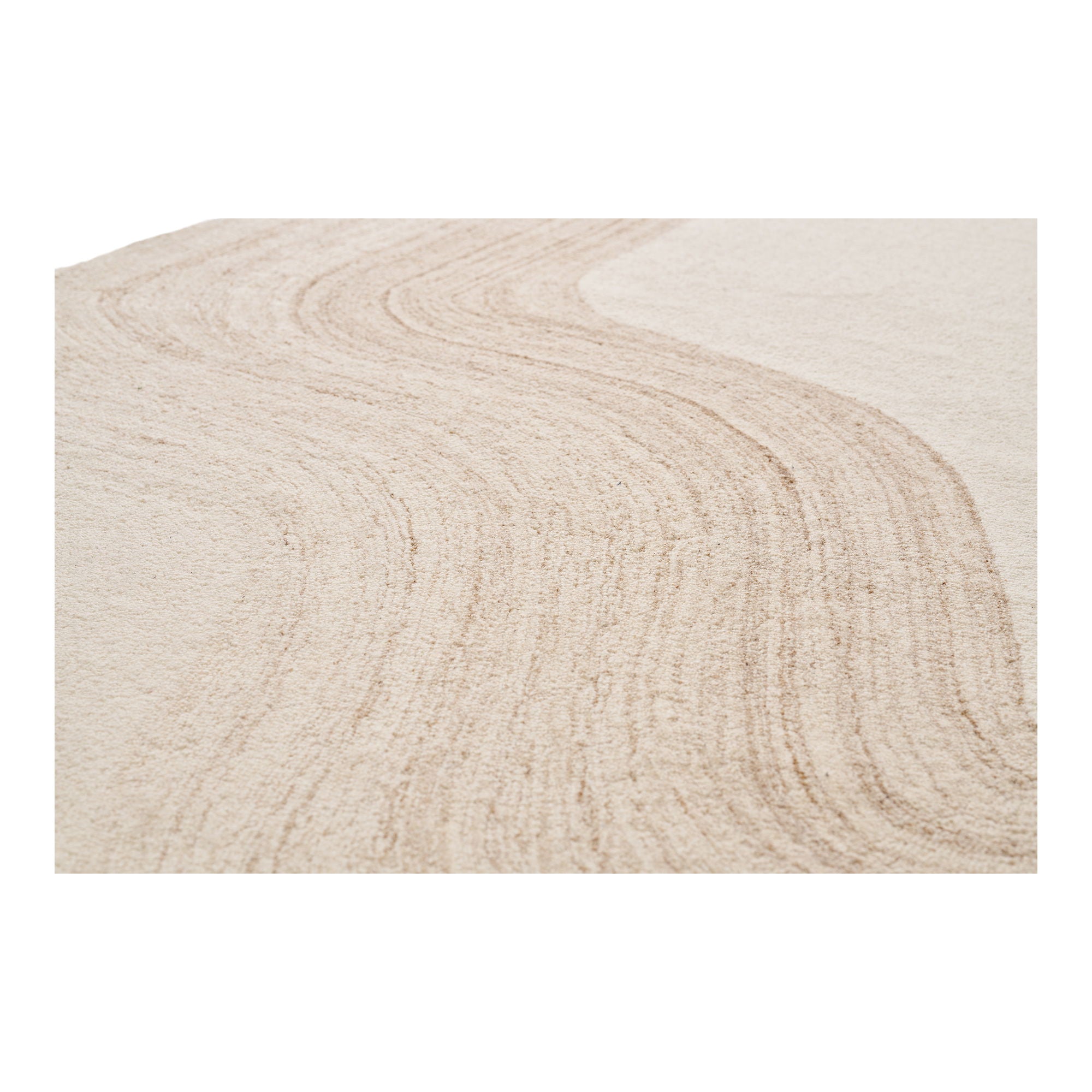 Aila 160x230cm wool rug – Light brown & Ivory