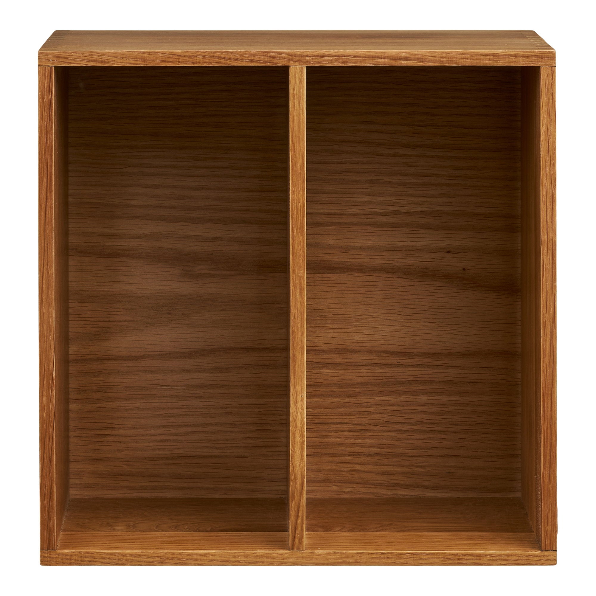 Townsville Wall Shelf with vertical rooms - Wall shelf with vertical rooms, oak 18x30x30 cm