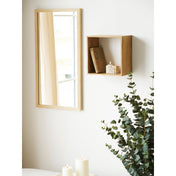 Lattoon Wall Shelf - Wall shelf, oak, natural 30x18x30 cm