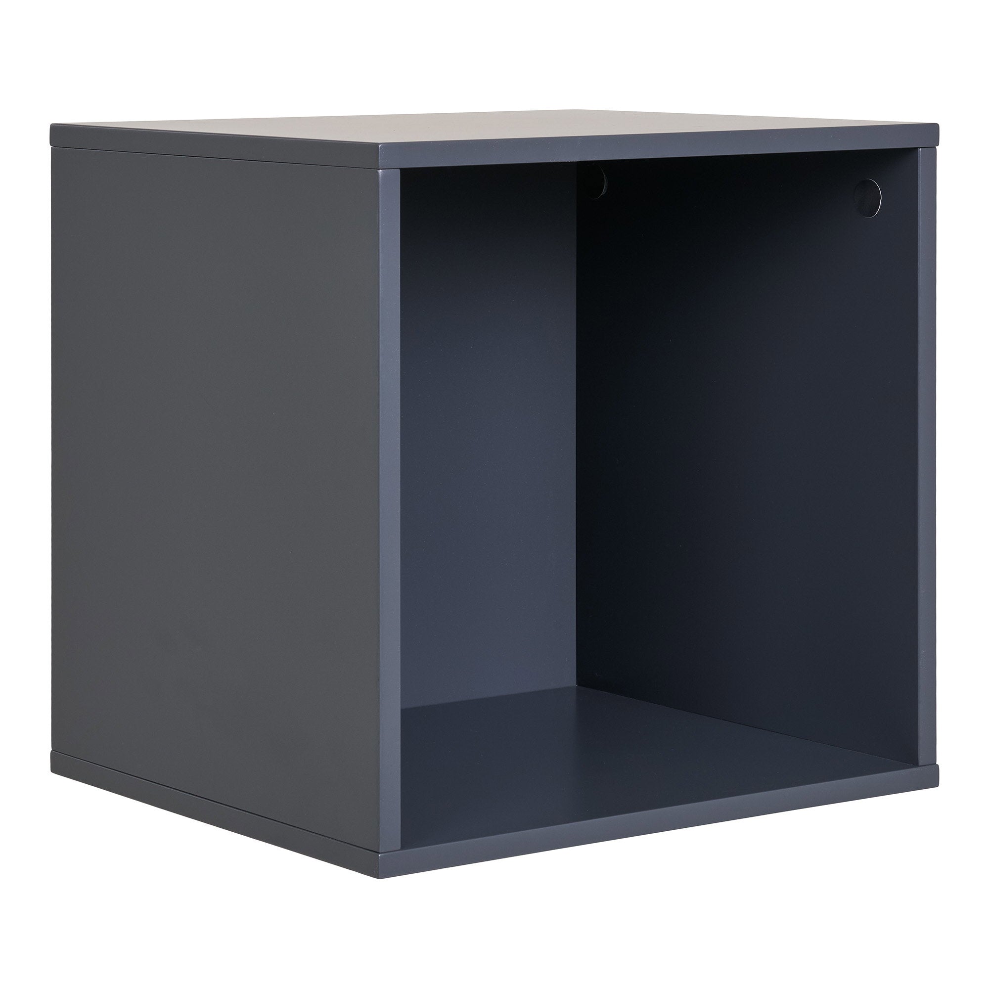 Horne Wall Shelf - Wall Shelf, painted wood, dark grey 34x30x34 cm