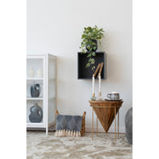Horne Wall Shelf - Wall Shelf, painted wood, dark grey 34x30x34 cm