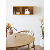 Oshawa Wall Shelf - Wall shelf, oak veneer, natural 71x20x30 cm