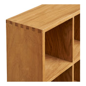 Soria Wall Shelf - Wall shelf, oak wood/oak veneer, natural 39x11x51 cm