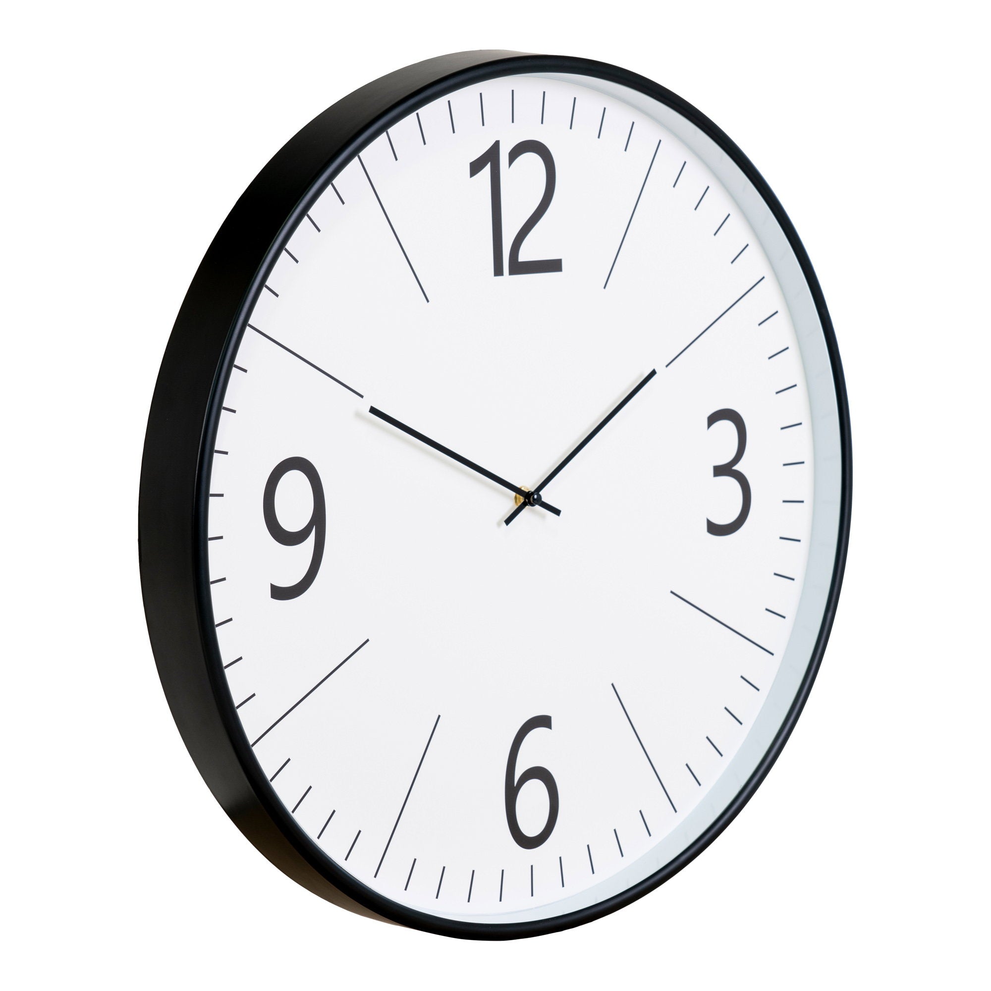 Biel Wall Clock - Wall clock, black and white, , silent movement ø51 cm