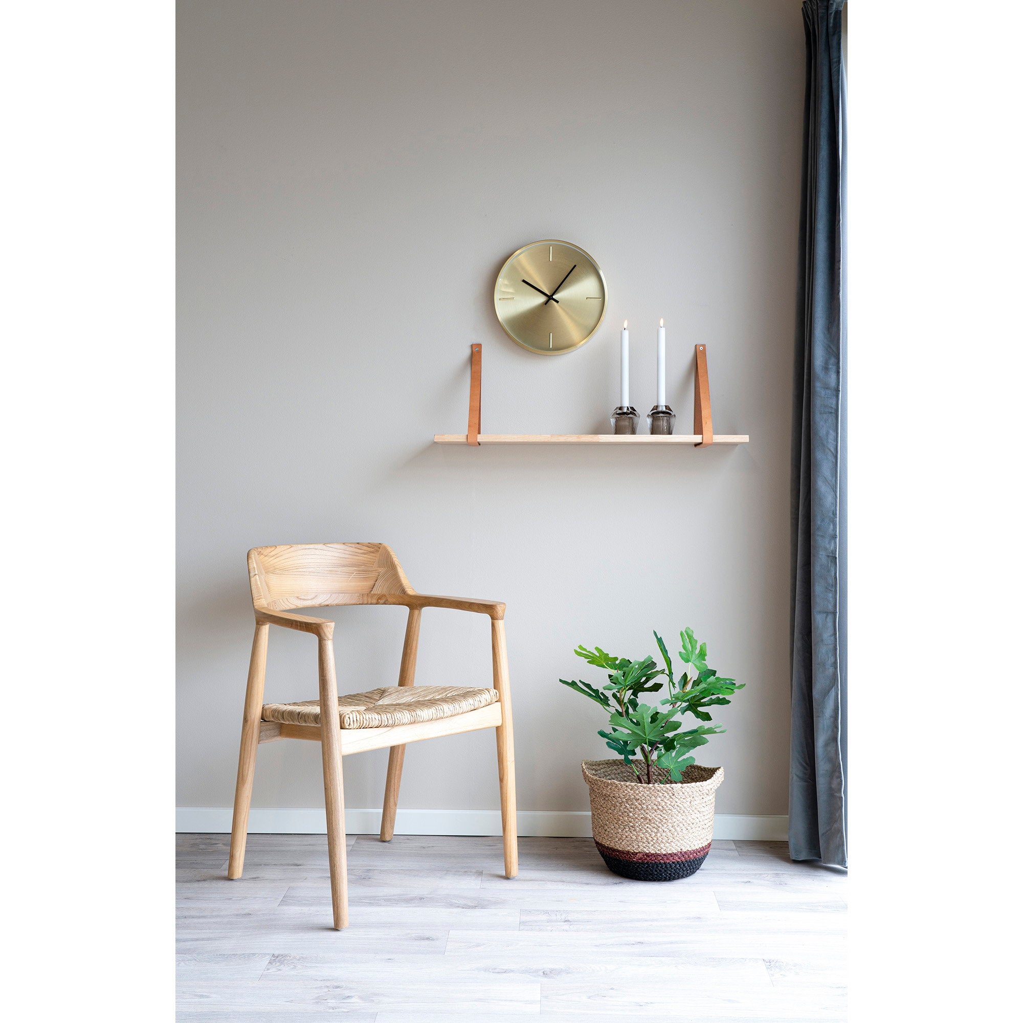 Istanbul Wall Clock - Wall clock, aluminum, gold, silent movement ø30