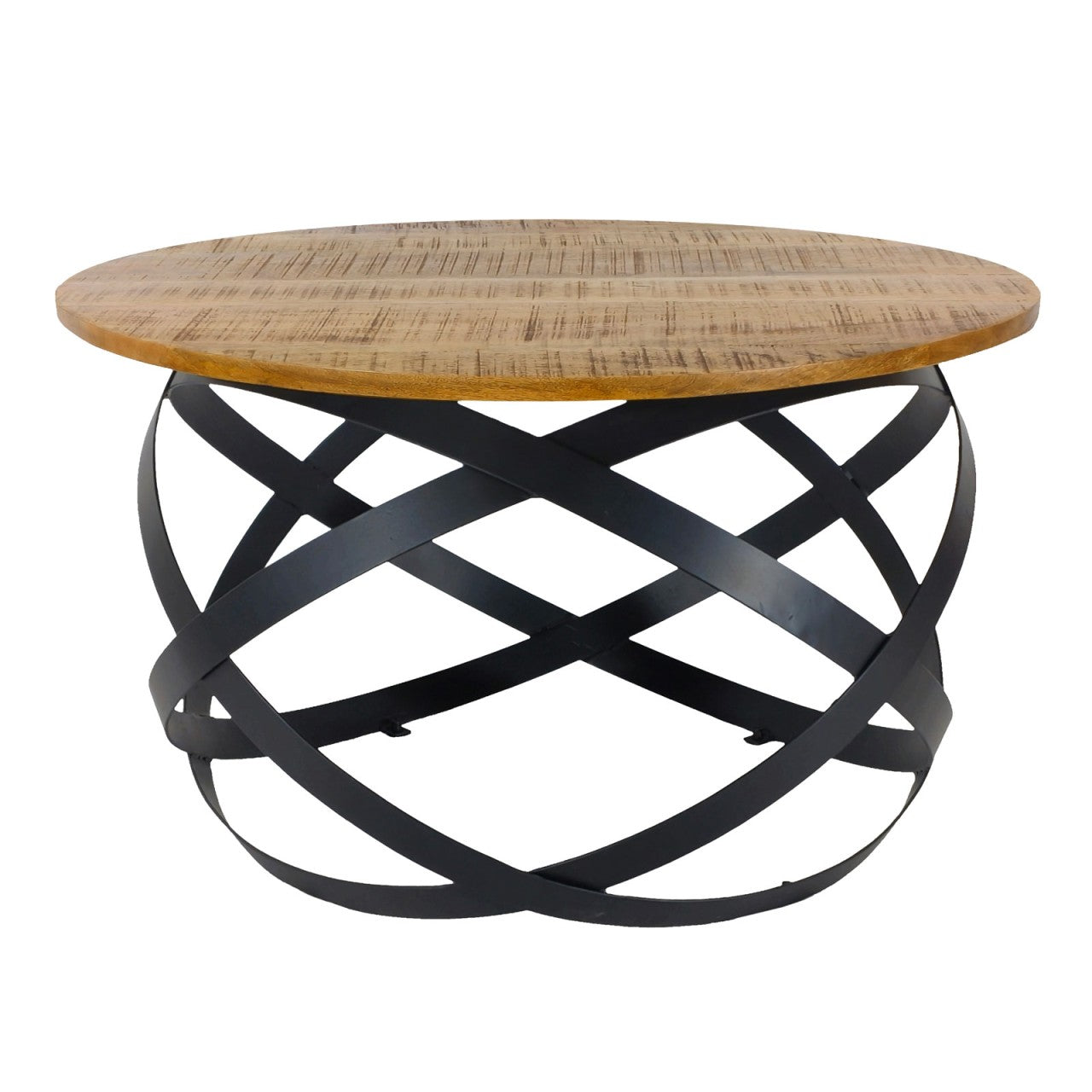 Orbita black metal coffee table