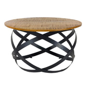 Orbita black metal coffee table