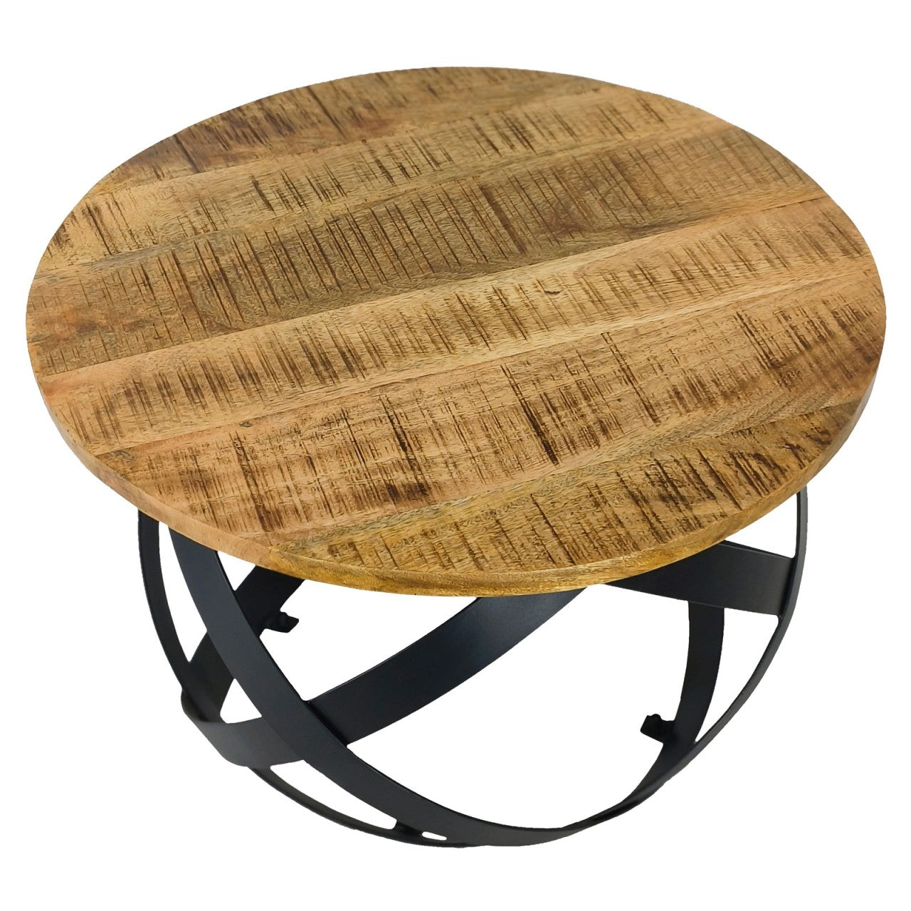 Orbita black metal coffee table