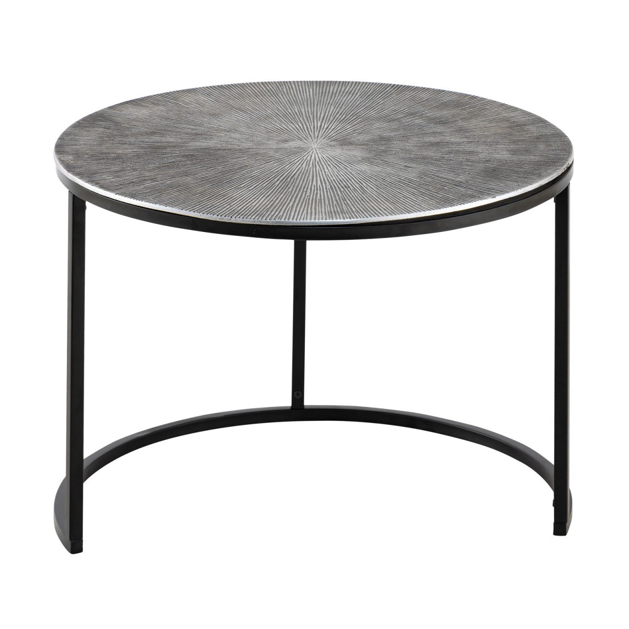 Calvera silver aluminium side table set