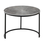 Calvera silver aluminium side table set