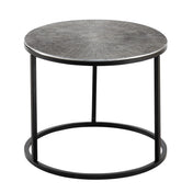 Calvera silver aluminium side table set