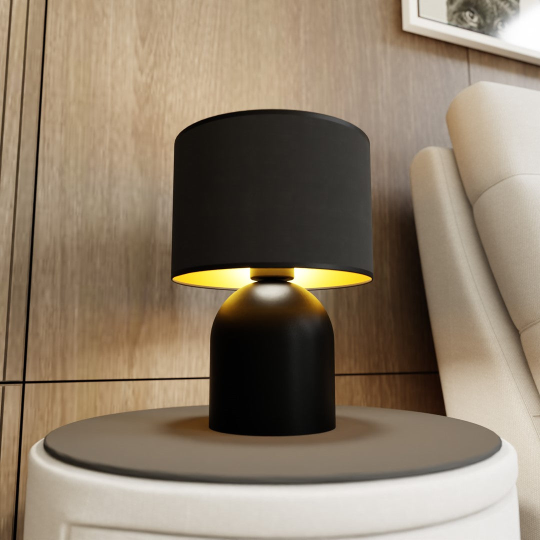 Elira black gold steel table lamp