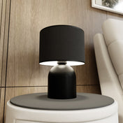 Elira black white steel table lamp