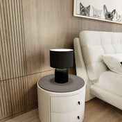 Elira black white steel table lamp