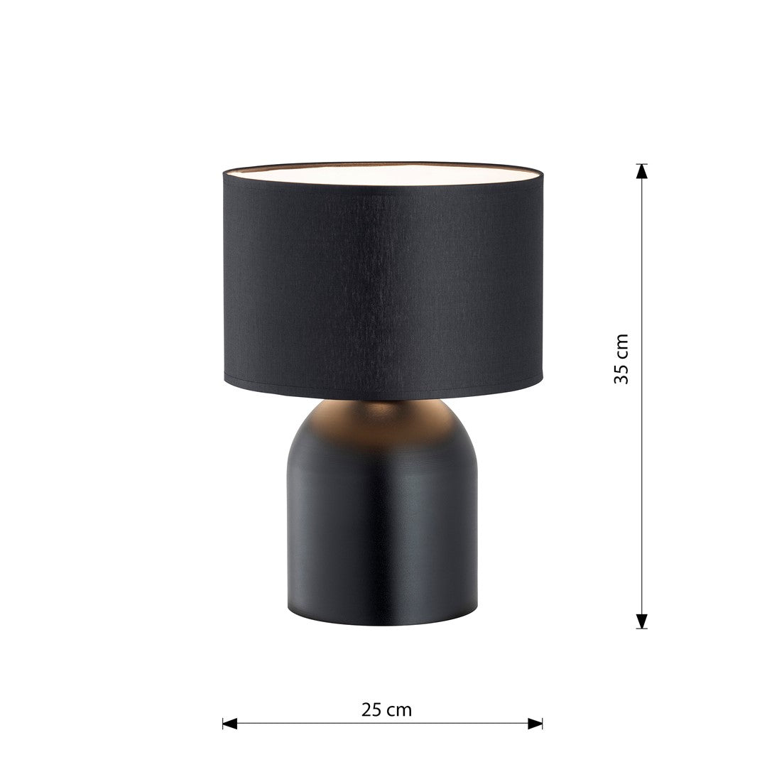 Elira black white steel table lamp